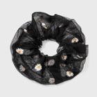Daisy Pattern Mesh Fabric Covered Jumbo Twister - Wild Fable Black