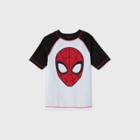 Boys' Spider-man Rash Guard Swim Shirt - White/black