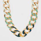 Round Link Chain Necklace - A New Day Blue/gold