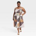 Women's Plus Size Smocked Tank Dress - Universal Thread Floral