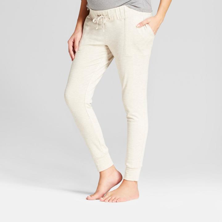 Maternity Jogger Pants - Isabel Maternity By Ingrid & Isabel Oatmeal Heather L, Infant Girl's