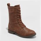 Women's Cassandra Wide Width Combat Boots - Universal Thread Brown 9.5w,