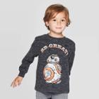 Toddler Boys' Star Wars Long Sleeve T-shirt - Heather Navy 12m, Boy's,