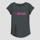 Extreme Concepts Girls' Nsync Short Sleeve T-shirt - Charcoal Gray