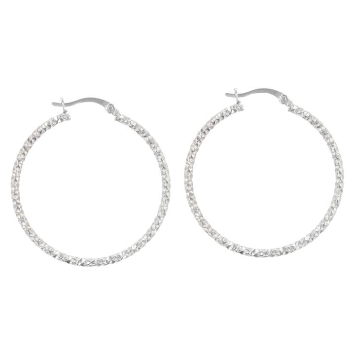 Target Hoop Earrings Plated Brass Texture Thin Wire -