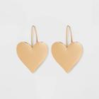 Sugarfix By Baublebar Shiny Heart Drop Earrings - Gold