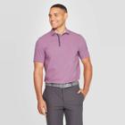Men's Stretch Woven Golf Polo Shirt - C9 Champion Cranberry Mauve/oxford Gray Heather Xl, Red Pink/oxford Gray Grey