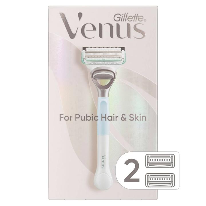 Venus For Pubic Hair & Skin Women's Razor + 2 Razor Blade Refills