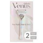 Venus For Pubic Hair & Skin Women's Razor + 2 Razor Blade Refills