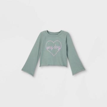 Girls' 'love My Dog' Pullover Sweatshirt - Harper & Elliott