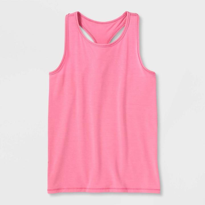 Girls' Fashion Racerback Tank Top - All In Motion Vibrant Pink