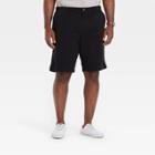 Men's Big & Tall 10.5 Slim Fit Flat Front Chino Shorts - Goodfellow & Co Black