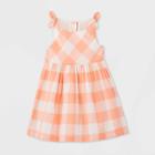 Oshkosh B'gosh Toddler Girls' Tank Top Gingham Dress - Peach