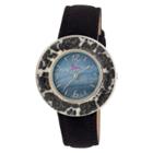 Women's Boum Bouquet Watch With Mother-of-pearl Dial And Unique Patterned Bezel-black/black