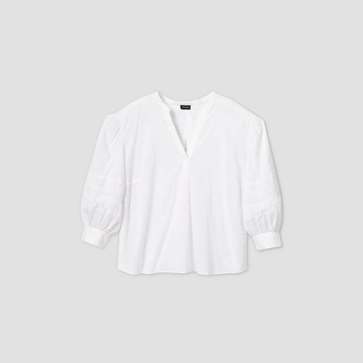 Women's Plus Size Balloon Long Sleeve Blouse - Who What Wear White 1x, Women's,