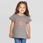 Toddler Girls' Short Sleeve Solid T-shirt - Cat & Jack Gray