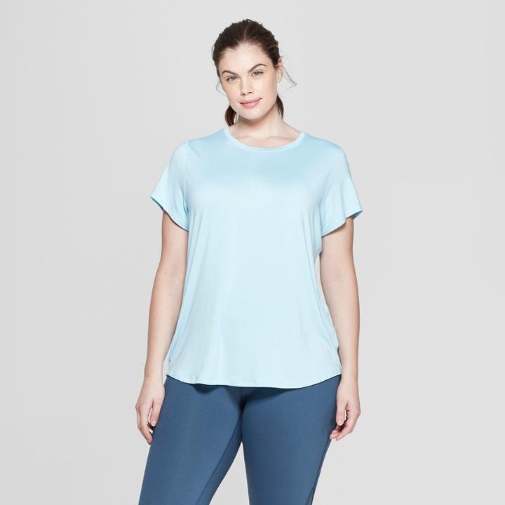 Women's Plus Size Short Sleeve Soft T-shirt - C9 Champion Ice Blue