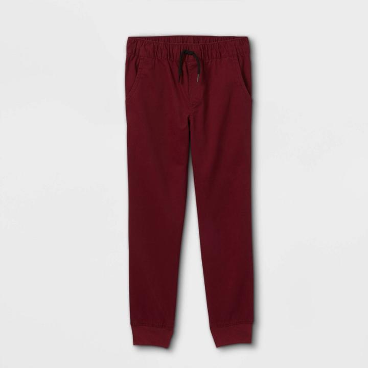 Boys' Stretch Pull-on Fit Jogger Pants - Cat & Jack Burgundy