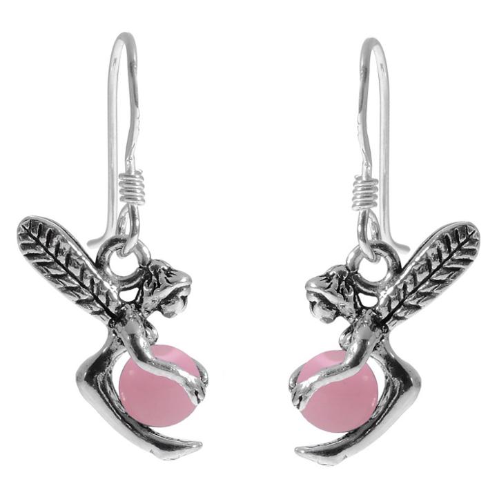 Women's Journee Collection Handcrafted Fairy Dangle Earrings In Sterling