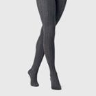 Women's Wide Ribbed Sweater Tights - A New Day M/l, Size: Medium/large, Gray