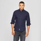 Men's Slim Fit Long Sleeve Northrop Poplin Button-down Shirt - Goodfellow & Co Stargaze Navy