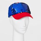 Women's Mad Love Americana Sequin Baseball Hat - Blue