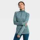 Women's Train 1/2 Zip Pullover - All In Motion Teal Xs, Women's, Blue
