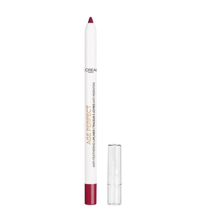 L'oreal Paris Age Perfect Makeup Anti-feathering Lip Liner - Perfect Burgundy - 0.04oz, Perfect Red