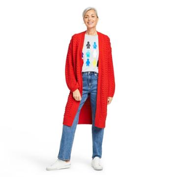 Women's Textured Cardigan - Lego Collection X Target Red Xxs