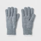 Isotoner Women's Smartdri Solid Knit Sherpasoft Spill Gloves - Gray, Ivory