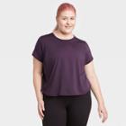 Women's Plus Size Performance Short Sleeve Essential T-shirt - All In Motion Violet 1x, Women's, Size: