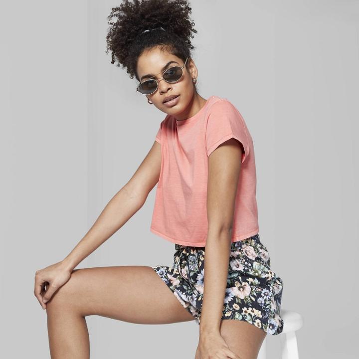 Women's Short Sleeve Crew Neck Boxy T-shirt - Wild Fable Fresh
