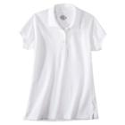 Dickies Girls' Pique Uniform Polo Shirt - White