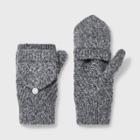 Women's Knit Flip Top Mittens - Universal Thread Dark Gray