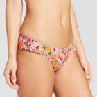 Women's Mesh Inset Cheeky Bikini Bottom - Xhilaration Marigold Floral