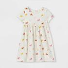 Toddler Girls' Short Sleeve Knit Dress - Cat & Jack Cream