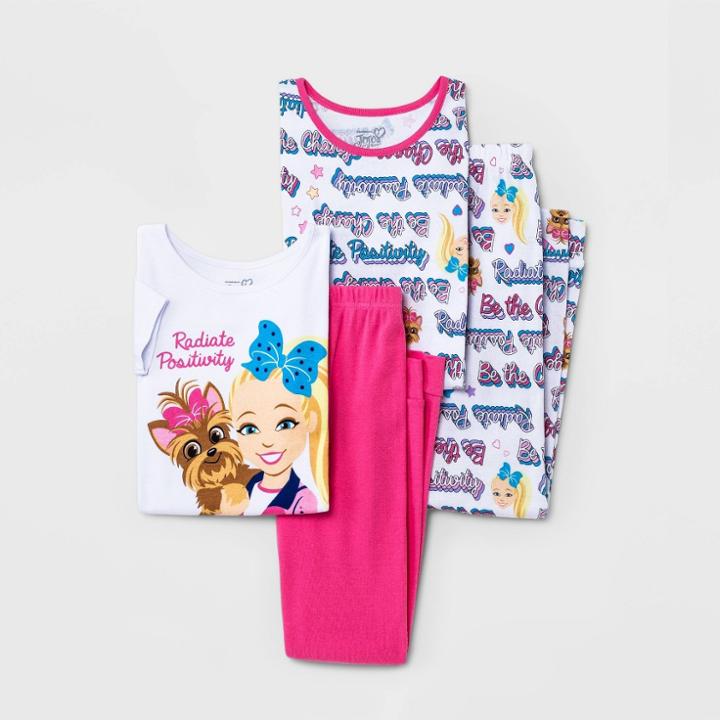 Girls' Jojo Siwa 4pc Pajama
