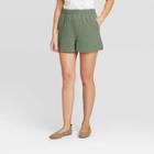 Women's High-rise Pull-on Shorts - Universal Thread Green