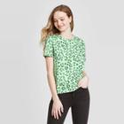 Women's Animal Print Clover Short Sleeve T-shirt - Fifth Sun (juniors') - Light Green