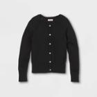 Girls' Cardigan Sweater - Cat & Jack Charcoal Black