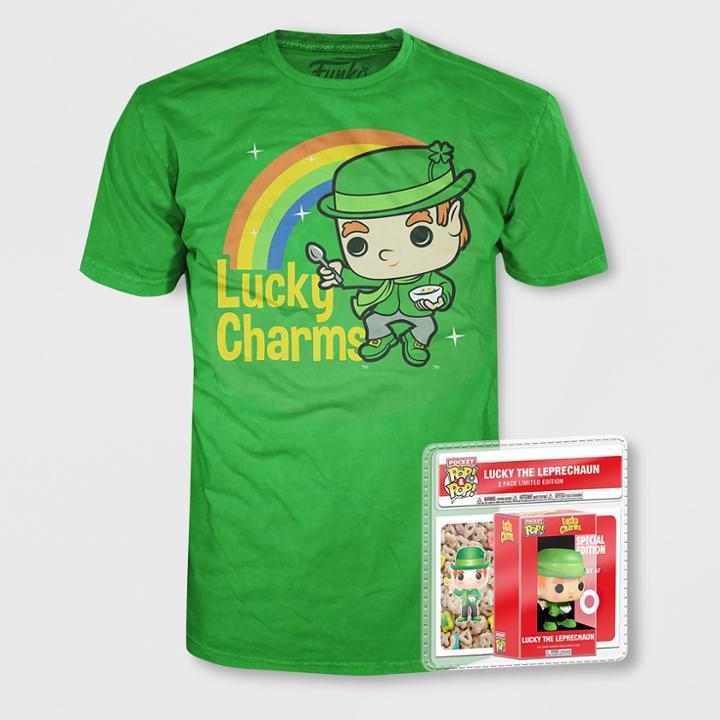 Kids' Funko Lucky Charms Short Sleeve T-shirt With Toy - Green Xl, Kids Unisex
