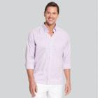 Van Heusen Men's Classic Fit Long Sleeve Button-down Shirt - Grape Purple/plaid