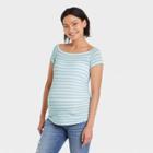 Short Sleeve Knit Maternity Top - Isabel Maternity By Ingrid & Isabel Blue