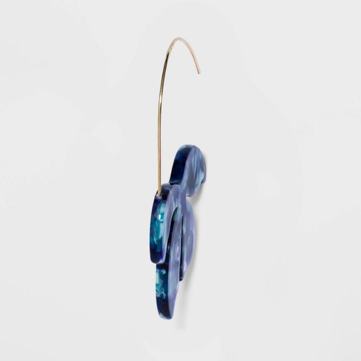 Sugarfix By Baublebar Resin Threader Earrings - Blue, Women's