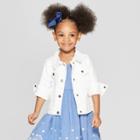 Toddler Girls' Jean Jacket - Cat & Jack White
