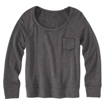 Merona Women's Plus-size Long-sleeve Sweatshirt - Gray