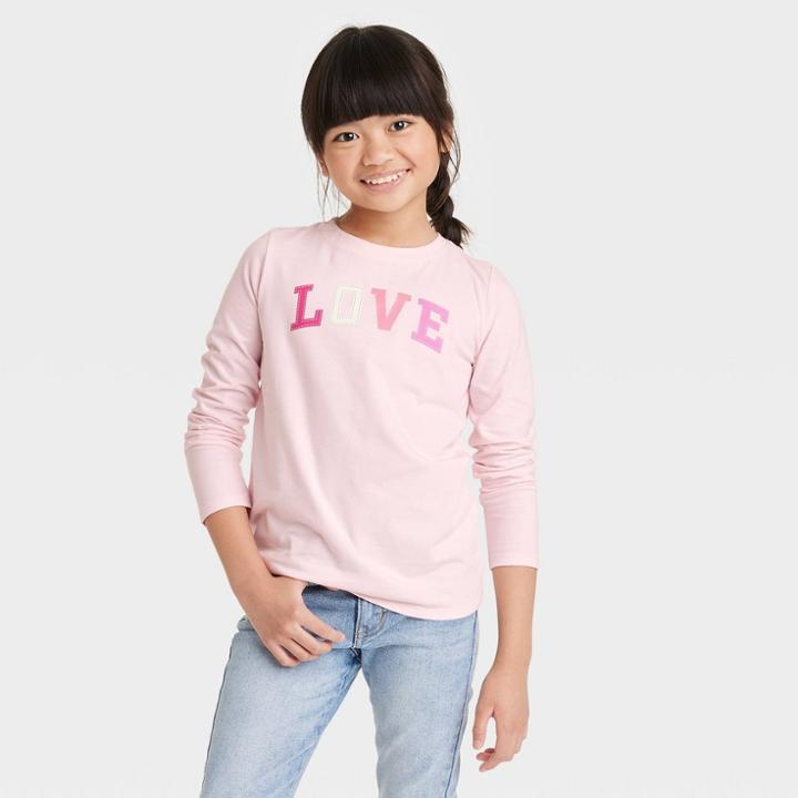 Girls' 'love' Long Sleeve Graphic T-shirt - Cat & Jack