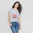 Petitewomen's Peanuts Snoopy Short Sleeve Graphic T-shirt (juniors') - Gray