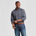 Men's Big & Tall Standard Fit Northrop Poplin Button-down Shirt - Goodfellow & Co Gray