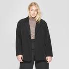 Women's Plus Size Long Sleeve Oversized Slouchy Blazer - Prologue Black